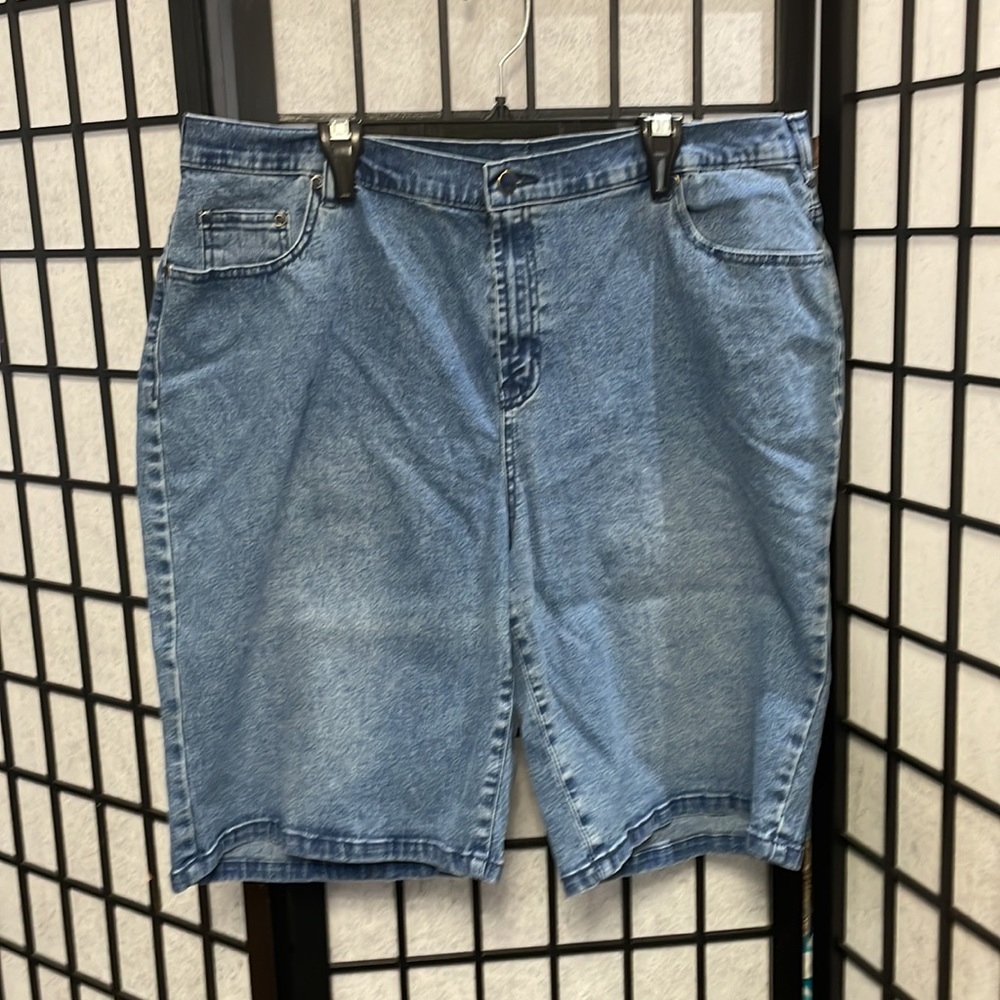 Vintage Dg2 by Diane Gilman Blue Jean Shorts, 18W - Picture 1 of 6